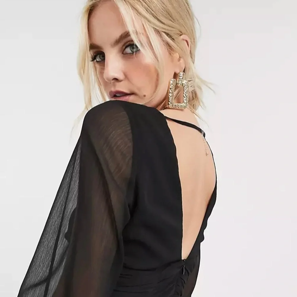 ASOS DESIGN Petite ruched bodice mini dress - Size 6 - Picture 4 of 4